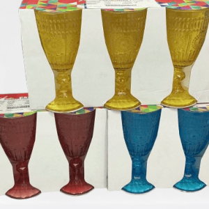 ENESTILO SET COPA CRISTAL COLORES 8X15CM 3/1