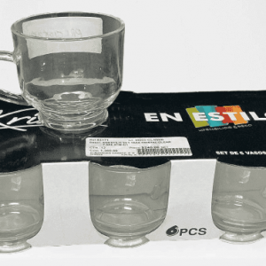 ENESTILO SET TAZA CRISTAL CLEAR 7.5X6.5CM 6/1