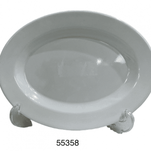PLATO OVALADO MELAM BLANCO 10"