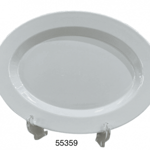 PLATO OVALADO MELAM BLANCO 14"