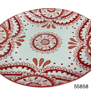 PLATO LLANO DIS ROJO 10"