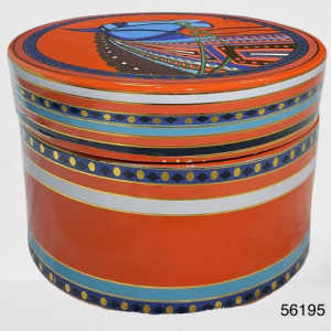 BOMBONERA PORCELANA C/TAPA DIS CABALLO 17X13CM