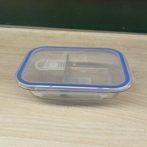 ENVASE HTICO RECT CRIST 2DIV C/TAPA 17X12X6CM