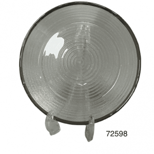 PLATO DE CRISTAL ORILLA PLATEADA 20.5CM