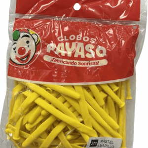 GLOBOS PAYASO #270 50/1 PASTEL AMARILLO