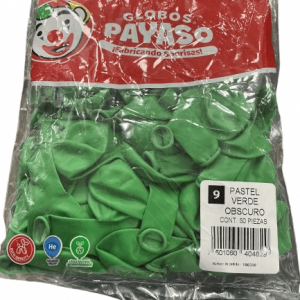 GLOBOS PAYASO #9 50/1 PAST VERDE OSCURO