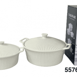 SET CASEROLA PORCELANA C/TAPA 3/1 13/18/22CM
