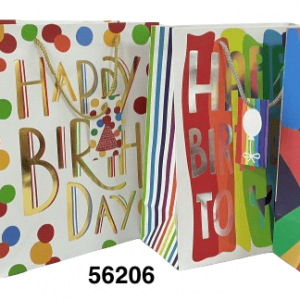 BOLSA P/REGALO HBD 26X32X10CM