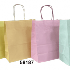 BOLSA KRAFT P/REGALO PASTEL 27X21X11CM