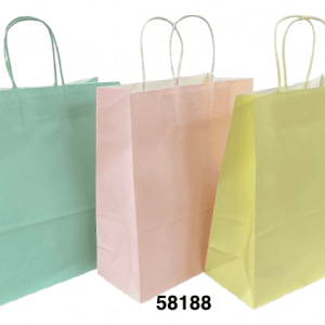 BOLSA KRAFT P/REGALO PASTEL 33X26X12CM