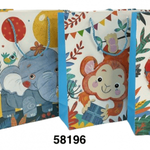 BOLSA DE PAPEL P/REGALO C/DIS NIÑO 26X32X10CM