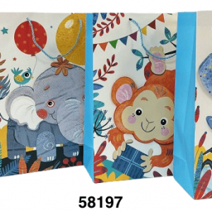 BOLSA DE PAPEL P/REGALO C/DIS NIÑOS 31X42X12CM