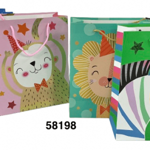 BOLSA DE PAPEL P/REGALO C/DIS NIÑOS 26X32X12CM