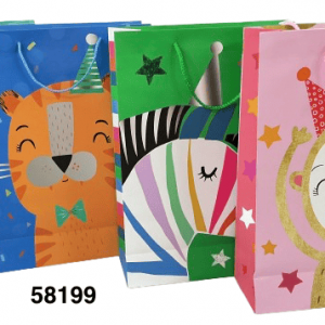 BOLSA DE PAPEL P/REGALO C/DIS NIÑOS 42X31X12CM