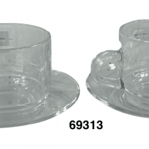 SET DE TAZA DE CRISTAL C/PLATILLO 12/1