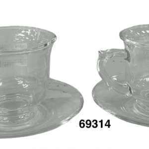 SET DE TAZA DE CRISTAL C/PLATILLO 12/1