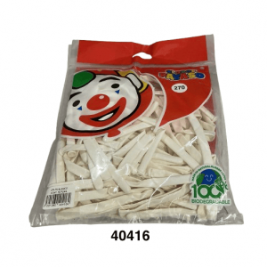 GLOBOS PAYASO #270 50/1 PASTEL BLANCO