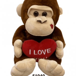 PELUCHE MONITO C/CORAZON 40CM