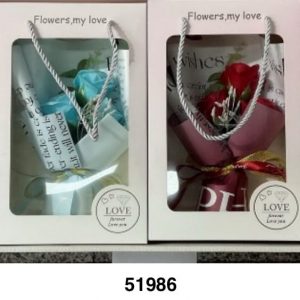 SET BOUQET ROSAS ENAMORADO 16.5X8X26CM