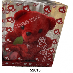 SET PELUCHE OSO C/FLORES CAJA 15X9X18CM