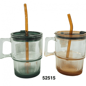 VASO CRISTAL C/ASA+SORBETE 9X11.5CM