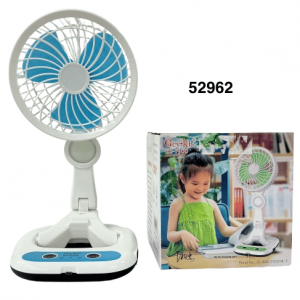 ABANICO RECARGABLE P/ESCRITORIO C/LUZ 16.5X33CM
