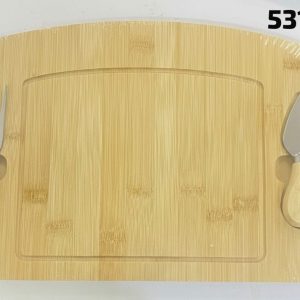 SET TABLA MADERA C/UTENSILIOS 35X24X2CM 3/1