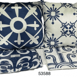 SET 4COJIN43X43CM+CAMINITO 180X33CM DISEÑO AZUL