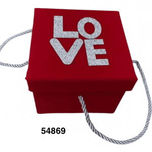 CAJITA LOVE CUADRADA SAN VALENTIN 13X13X9.8CM