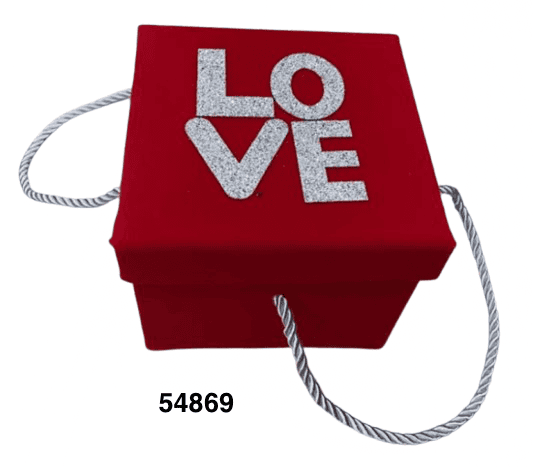 CAJITA LOVE CUADRADA SAN VALENTIN 13X13X9.8CM