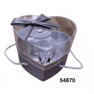 CAJITA ACRILICO CORAZON 14.5X12.5X11.5CM