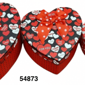 SET CAJA CORAZON 3/1 22/19/15CM