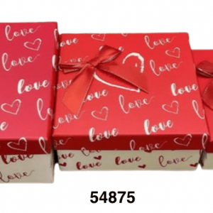 SET CAJA CUADRADA SAN VALENTIN 3/1 19/17/15CM