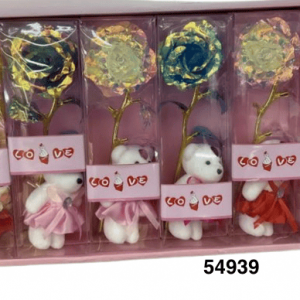 FLOR ACRILICA C/OSITO EN CAJA 5.5X8X26CM
