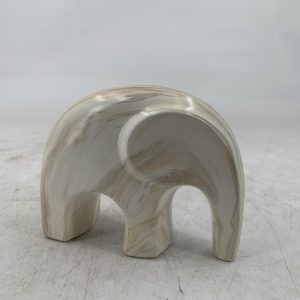 ELEFANTE DE PORCELANA MARMOL 14.5X5.5X15CM