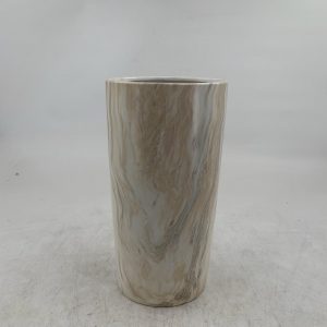 FLORERO DE PORCELANA MARMOL 14X14X40CM