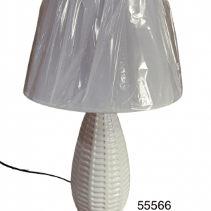 LAMPARA DE CERAMICA BLANCA 12X12X46.5CM