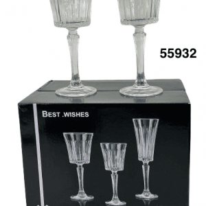 SET COPA CRISTAL VINO ORILLA DOR 8.5X20.5CM 6/1