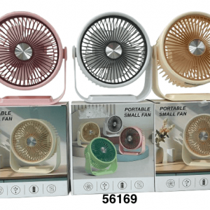 ABANICO RECARGABLE MESA 14.5X17.5CM