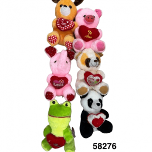 PELUCHE ANIMAL SURTIDO C/CORAZON 20CM