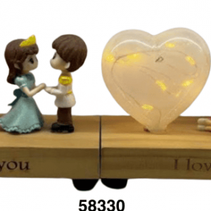 CORAZON DE ENAMORADO C/LUZ 12X6X8CM