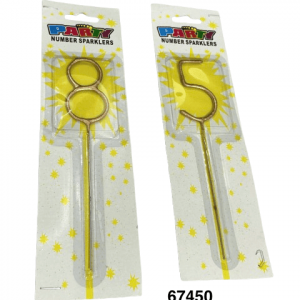 VELA CUMPLEAÑOS CHISPA (NUMERO 0-9)17CM