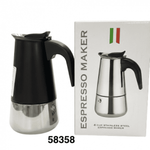 GRECA 4TZA ACERO INOX NEGRA