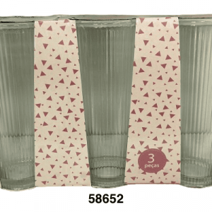SET VASO CRISTAL 280ML 3/1 6.5X13.8CM