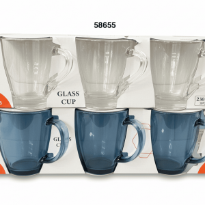SET TAZA CRISTAL 240ML 3/1 8.2X9.3CM