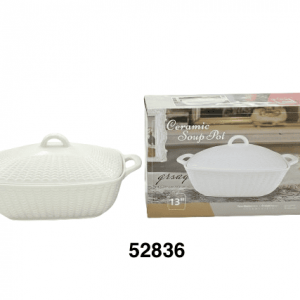 CASEROLA RECT PORCELANA C/TAPA 32.5X19.5X9CM