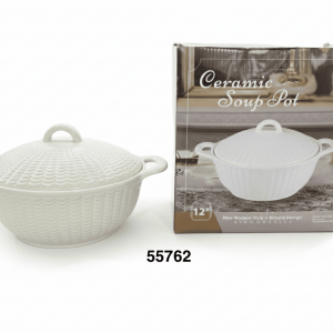 CASEROLA REDONDA PORCELANA C/TAPA 23X9.5CM