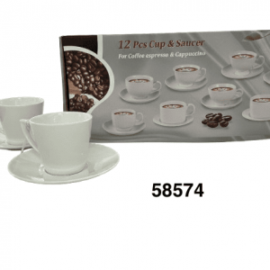 TAZA C/PLATILLO BLANCA 8.2X7.2CM