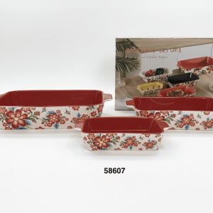 SET PYREX RECTANGULAR C/DISEÑO 3/1 22/30/38CM
