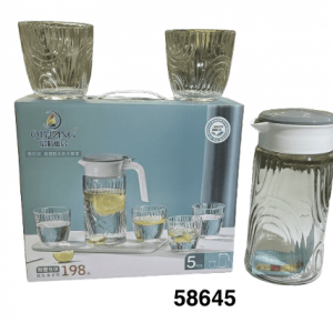 SET JARRA CRISTAL C/VASOS 5/1